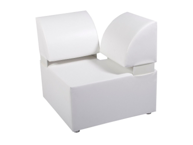 Eck-Sessel Lounge Exklusiv weiß