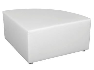 Hocker Lounge Exklusiv weiß (Viertelkreis)